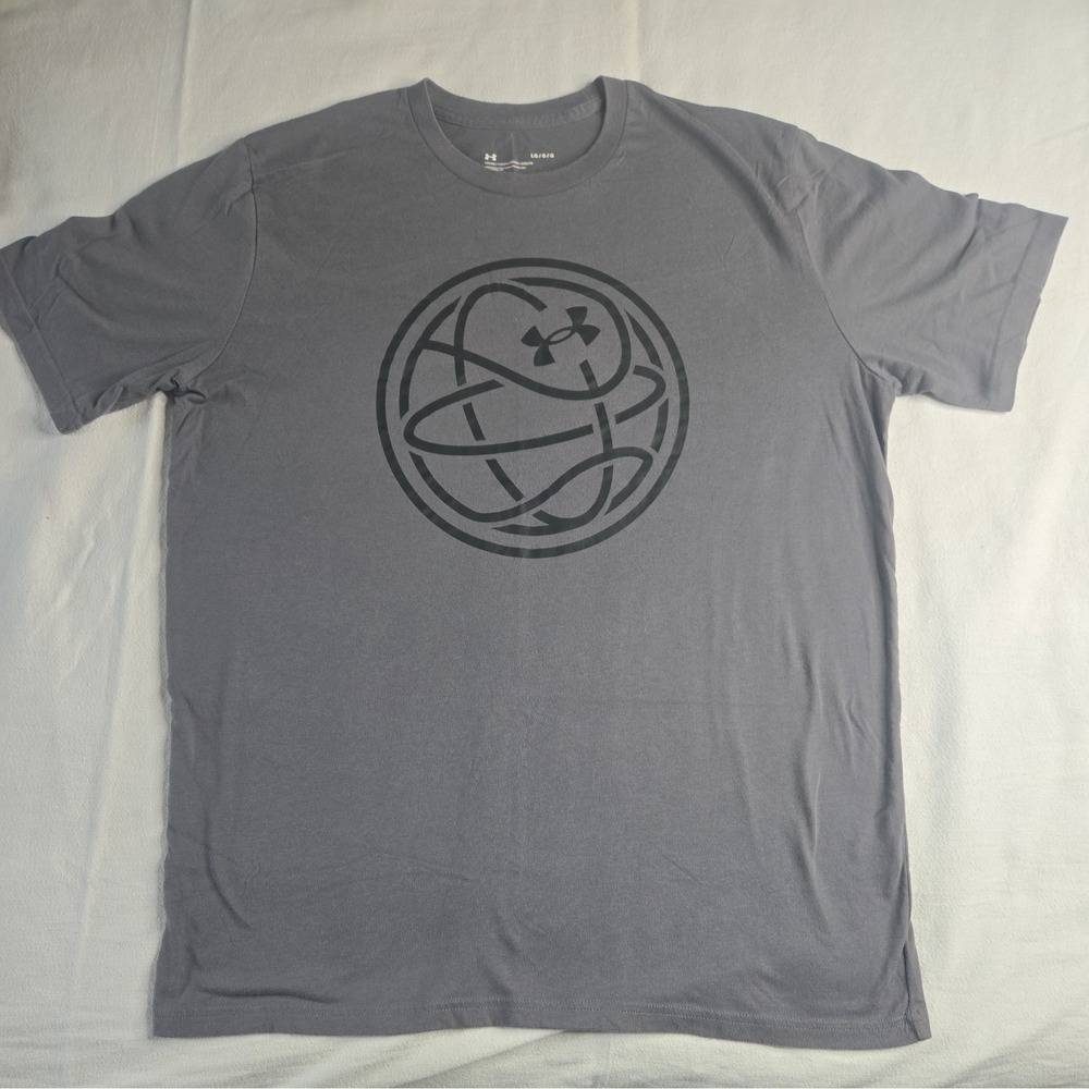 New Under Armour T-Shirt Mens XL Gray Cotton Polyester Loose Fit Back to School